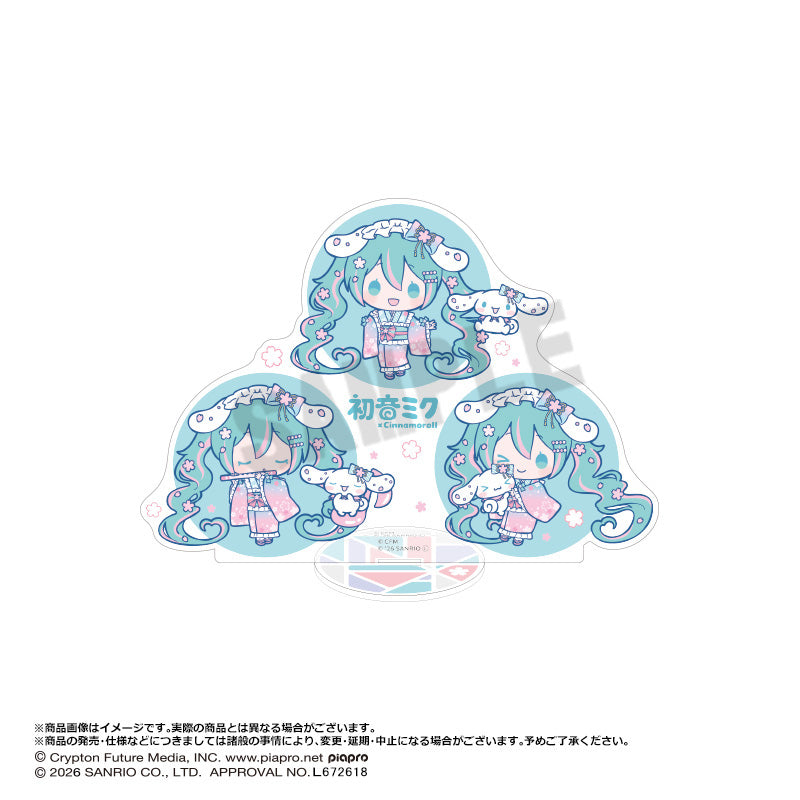 初音ミク×シナモロール 夢桜Ver. BIGアクリルフィギュア B【予約商品】