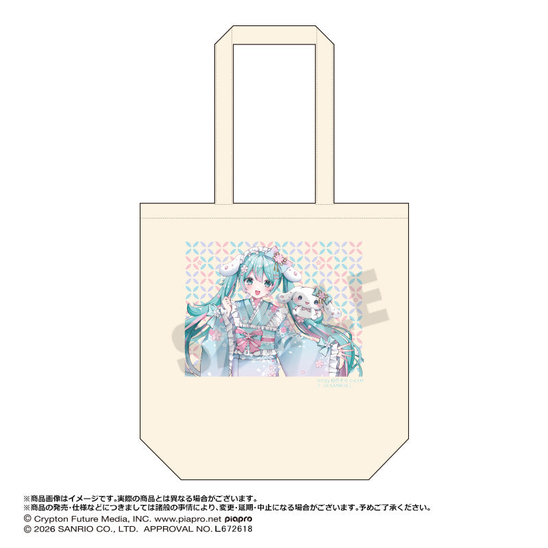 初音ミク×シナモロール 夢桜Ver. トートバッグ A【予約商品】