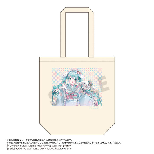 初音ミク×シナモロール 夢桜Ver. トートバッグ A【予約商品】