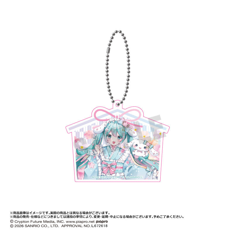 初音ミク×シナモロール 夢桜Ver. アクリルキーホルダー A【予約商品】