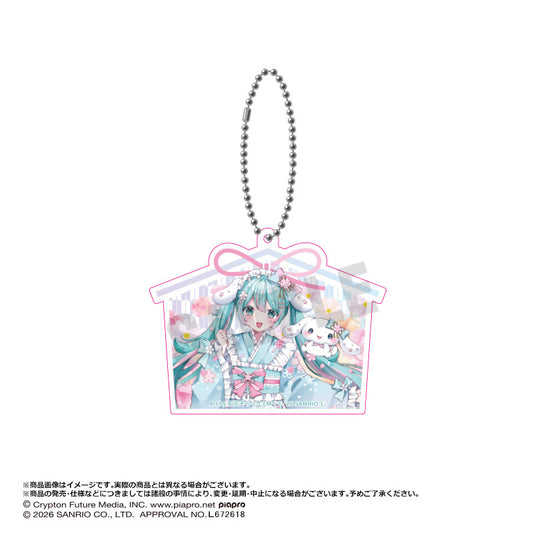 初音ミク×シナモロール 夢桜Ver. アクリルキーホルダー A【予約商品】
