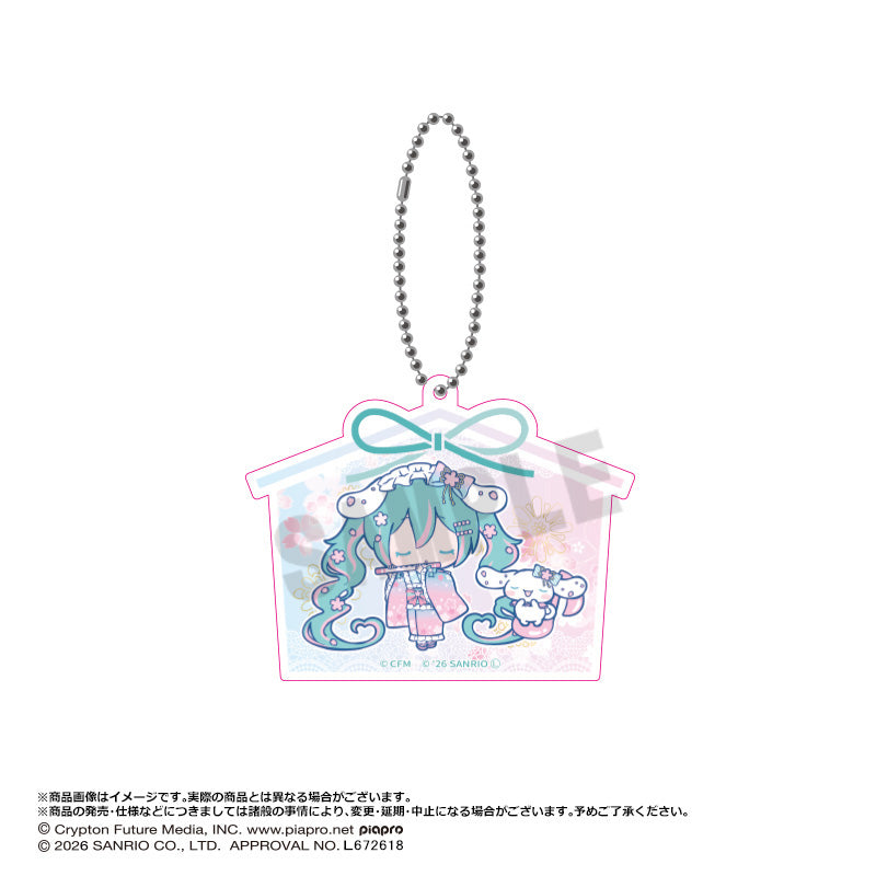 初音ミク×シナモロール 夢桜Ver. アクリルキーホルダー B【予約商品】