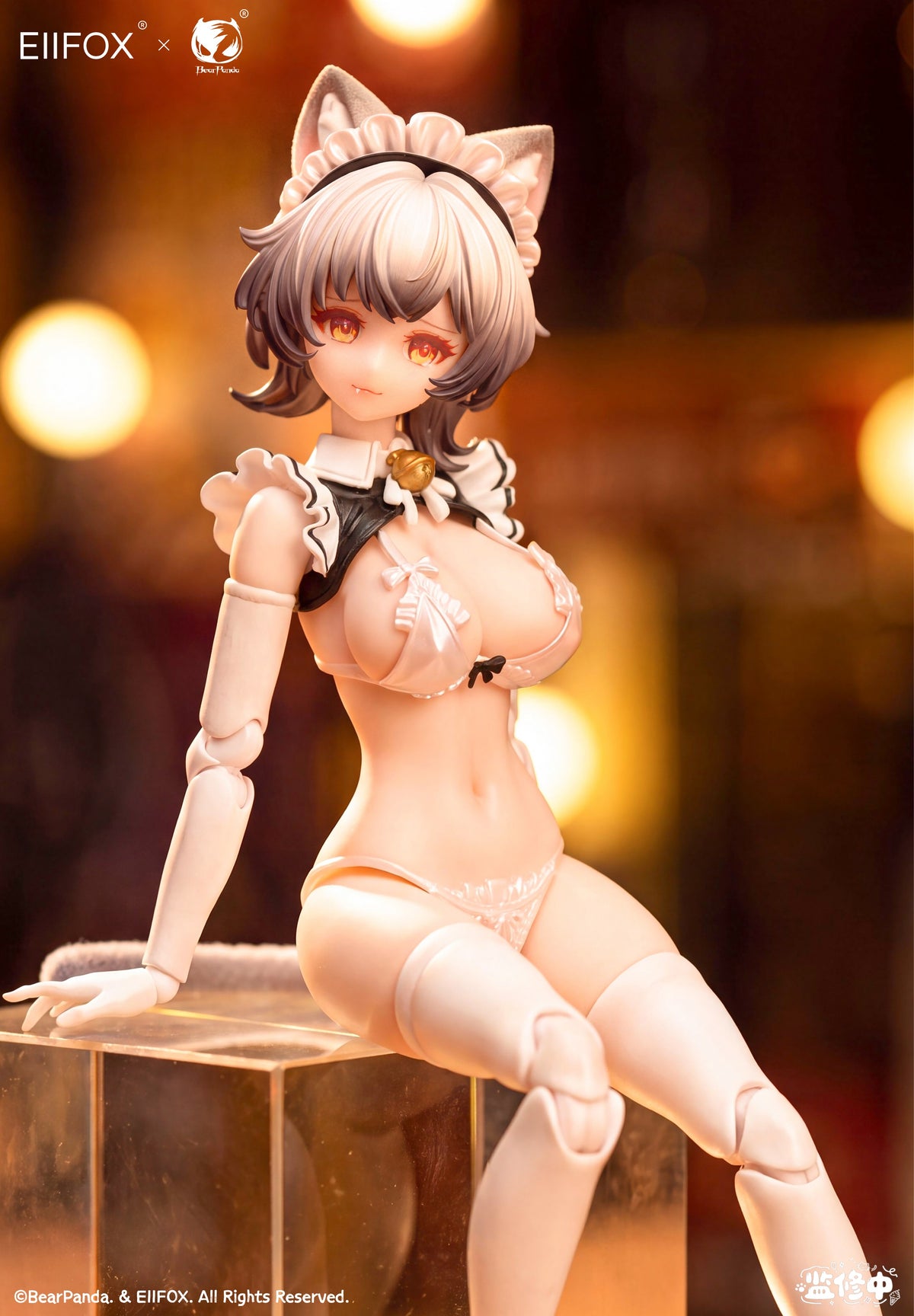 Bear Panda × EIIFOX 猫メイド プリンちゃん 1/12スケール可動フィギュア【予約商品】