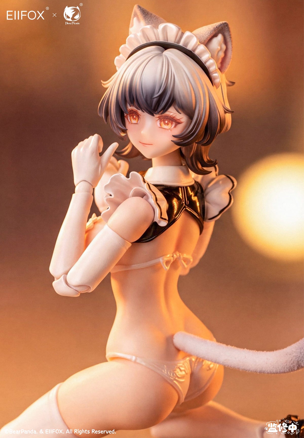 Bear Panda × EIIFOX 猫メイド プリンちゃん 1/12スケール可動フィギュア【予約商品】