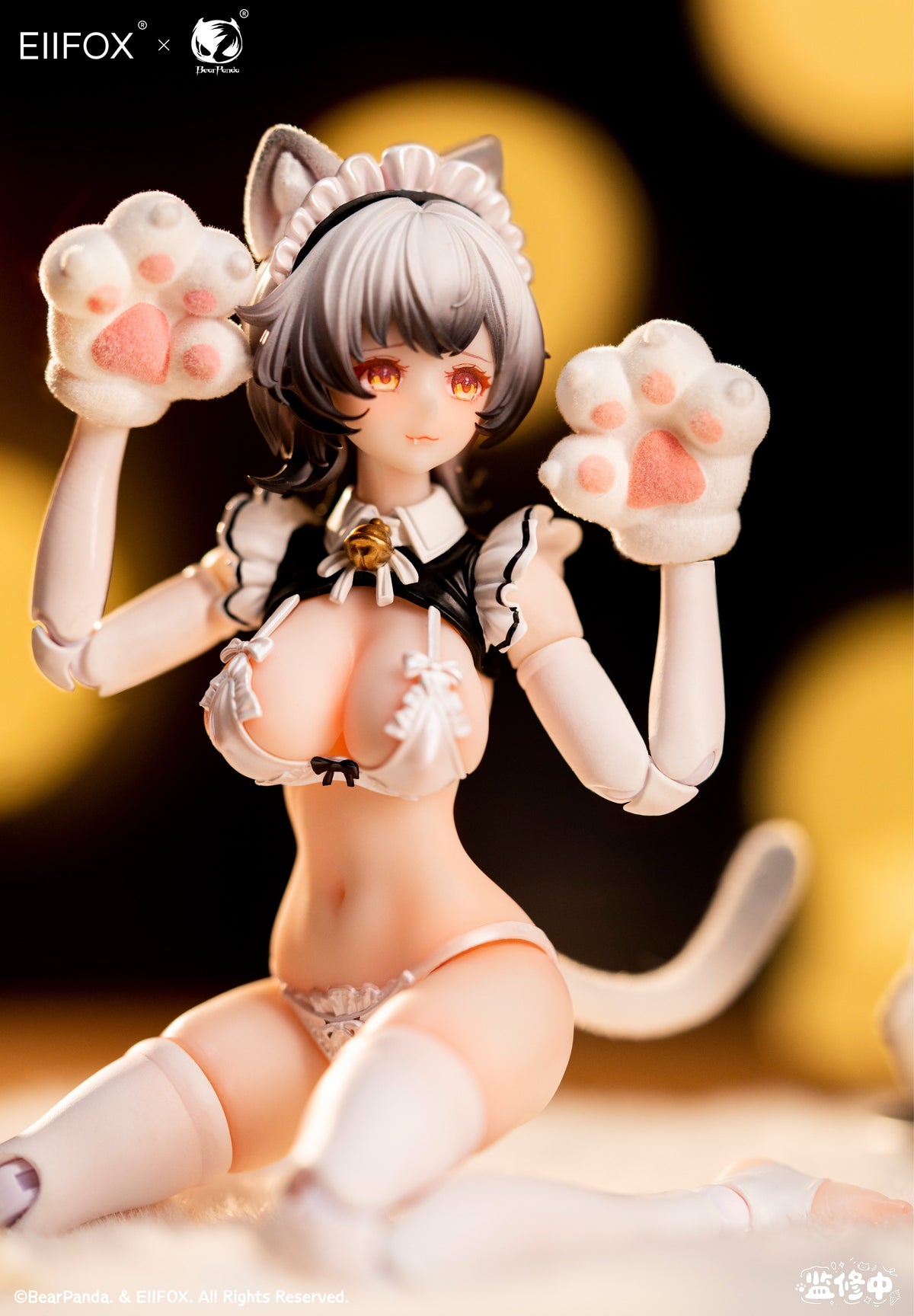 Bear Panda × EIIFOX 猫メイド プリンちゃん 1/12スケール可動フィギュア【予約商品】