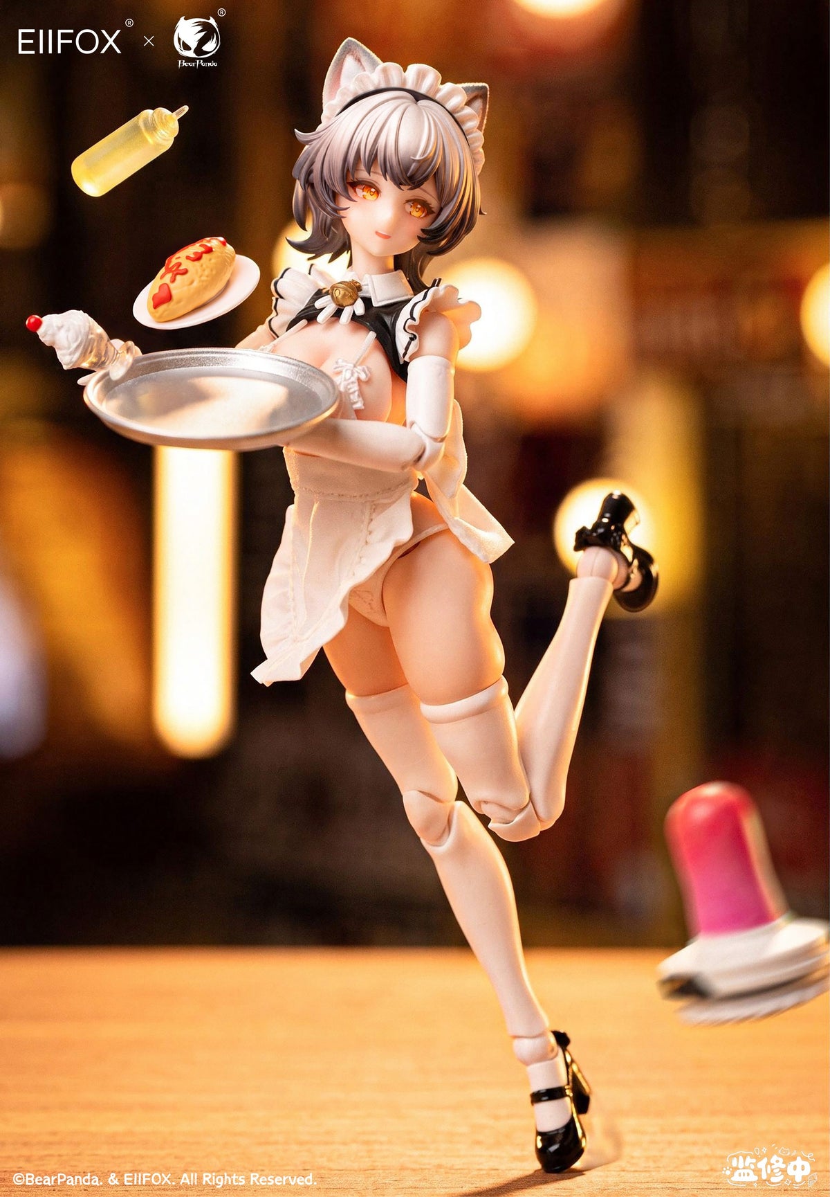 Bear Panda × EIIFOX 猫メイド プリンちゃん 1/12スケール可動フィギュア【予約商品】