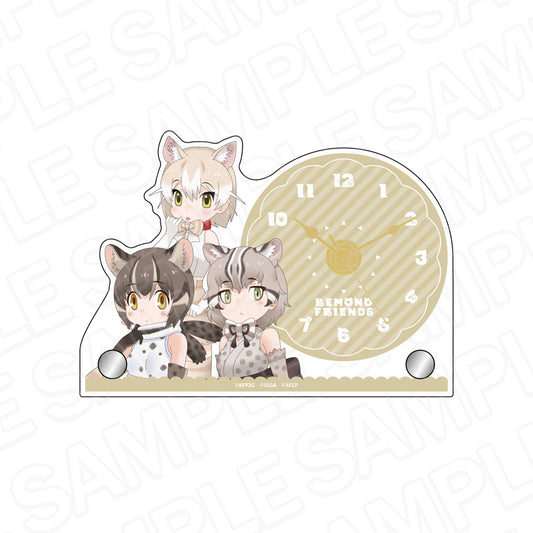 けものフレンズ3 ミニアクリルクロック イエネコ&イリオモテヤマネコ&ツシマヤマネコ【予約商品】