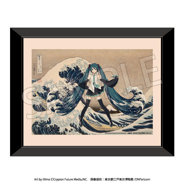 葛飾北斎×初音ミク 複製原画 冨嶽三十六景 神奈川沖浪裏【予約商品】