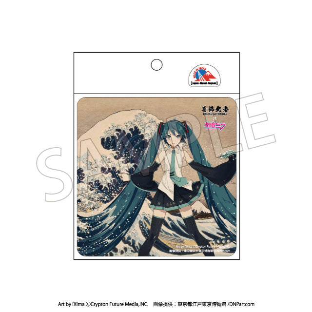 葛飾北斎×初音ミク カーマグネット 冨嶽三十六景 神奈川沖浪裏【予約