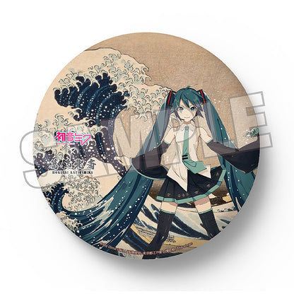 葛飾北斎×初音ミク iXima ビッグ缶バッジ 神奈川沖波裏【予約商品】