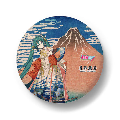 葛飾北斎×初音ミク iXima ビッグ缶バッジ 凱風快晴【予約商品】
