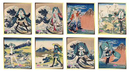 【Box/8】葛飾北斎×初音ミク iXima 色紙【予約商品】