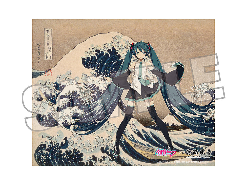 葛飾北斎×初音ミク iXima キャンバスアート 神奈川沖波裏【予約商品】