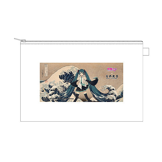 葛飾北斎×初音ミク iXima ポーチ 神奈川沖波裏【予約商品】