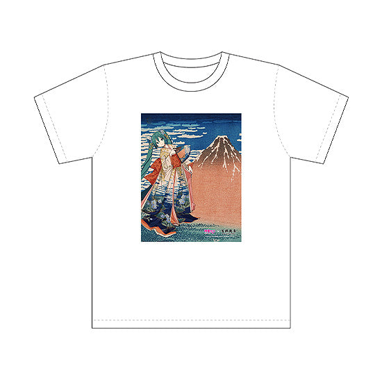 葛飾北斎×初音ミク iXima Tシャツ 凱風快晴【予約商品】