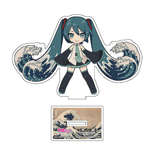 葛飾北斎×初音ミク iXima ダイカットアクリルスタンド 神奈川沖波裏 ミニキャラ【予約商品】