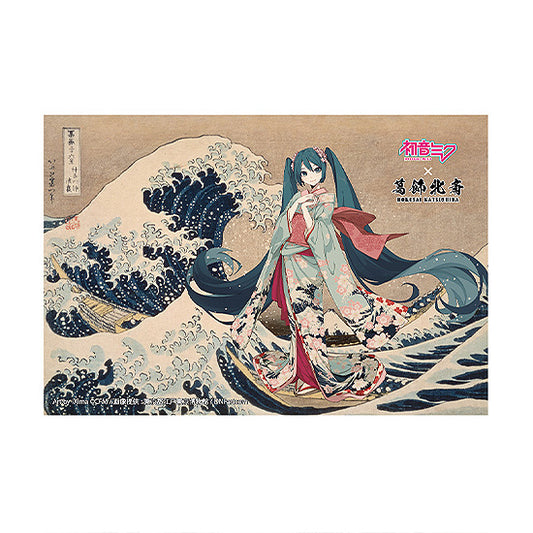葛飾北斎×初音ミク iXima ポストカード 神奈川沖波裏 着物【予約商品】