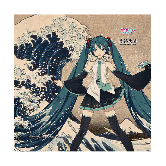 葛飾北斎×初音ミク iXima ハンドタオル 神奈川沖波裏【予約商品】