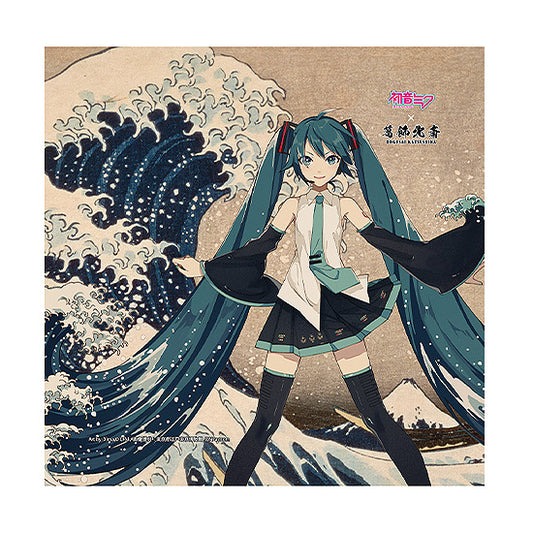 葛飾北斎×初音ミク iXima ハンドタオル 神奈川沖波裏【予約商品】