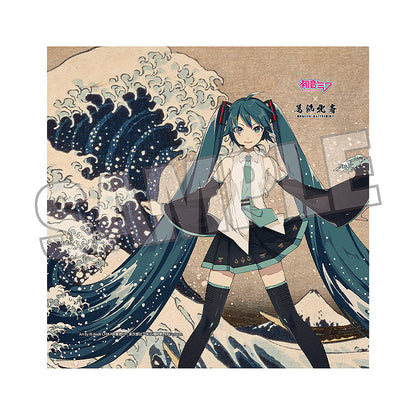 葛飾北斎×初音ミク iXima ハンドタオル 神奈川沖波裏【予約商品】