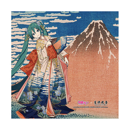 葛飾北斎×初音ミク iXima ハンドタオル 凱風快晴【予約商品】