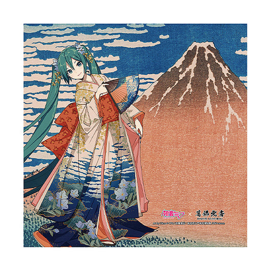 葛飾北斎×初音ミク iXima ハンドタオル 凱風快晴【予約商品】