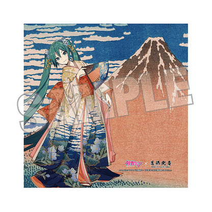 葛飾北斎×初音ミク iXima ハンドタオル 凱風快晴【予約商品】