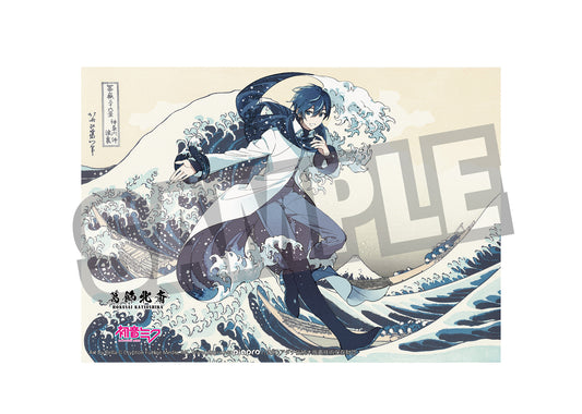 葛飾北斎×初音ミク Rella 布ポスター KAITO 神奈川沖浪裏【予約商品】