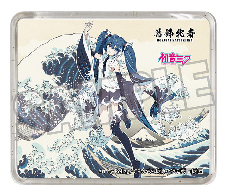 葛飾北斎×初音ミク Rella 立体マグネット 初音ミク 神奈川沖浪裏【予約