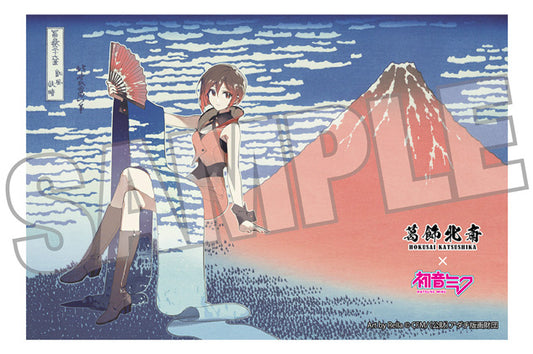 葛飾北斎×初音ミク Rella ポストカード MEIKO 凱風快晴【予約商品】