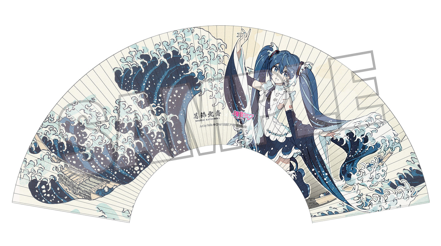葛飾北斎×初音ミク Rella 扇子 初音ミク 神奈川沖波裏【予約商品】