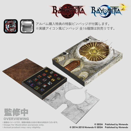 ベヨネッタ 実績アイコン風ピンバッジ 専用アルバム【予約商品】