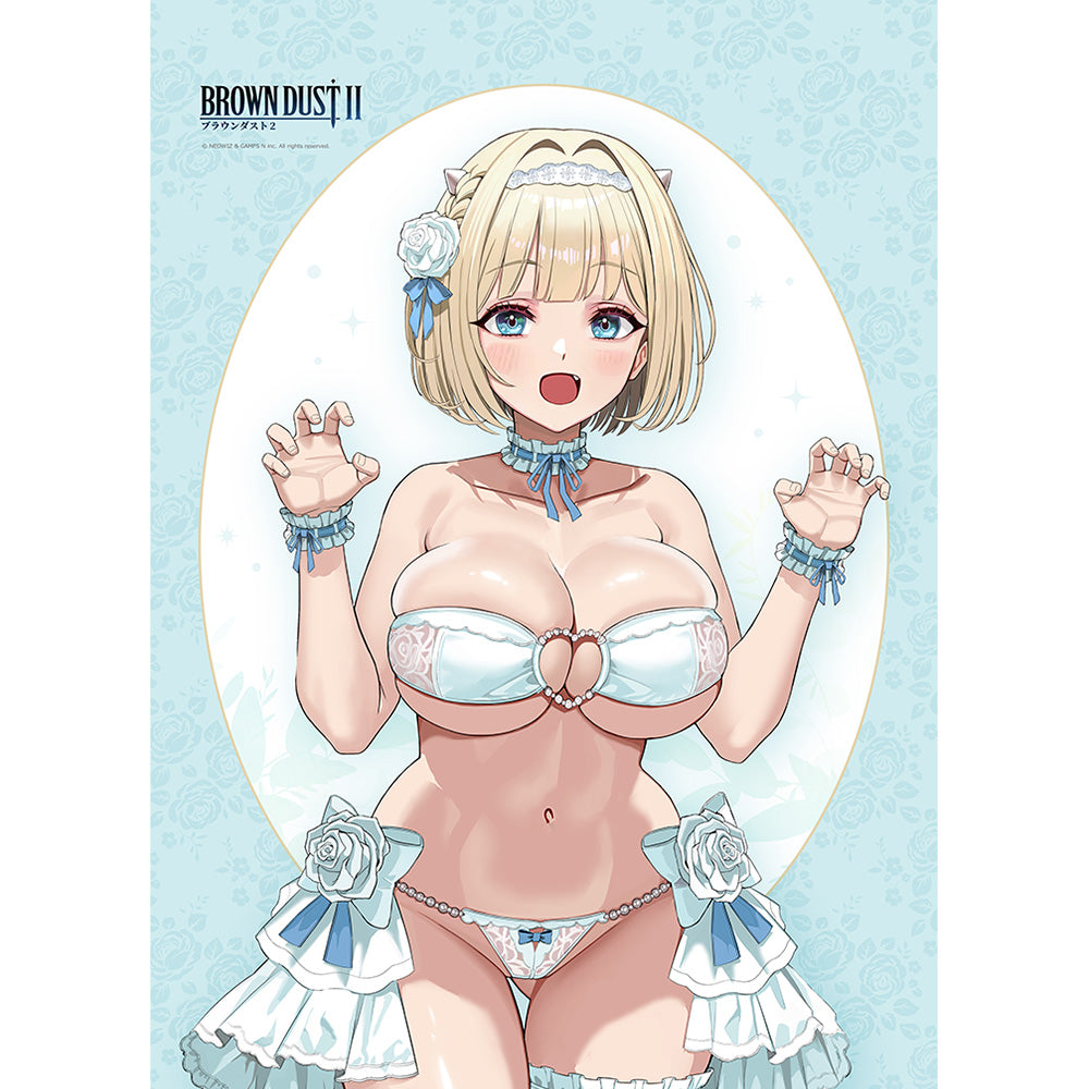 ブラウンダスト2 描き下ろしB2タペストリー ユースティア/ウエディング水着 Wスエード【予約商品】