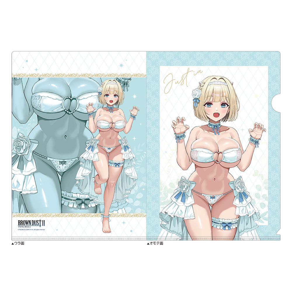 ブラウンダスト2 描き下ろしクリアファイル ユースティア/ウエディング水着【予約商品】