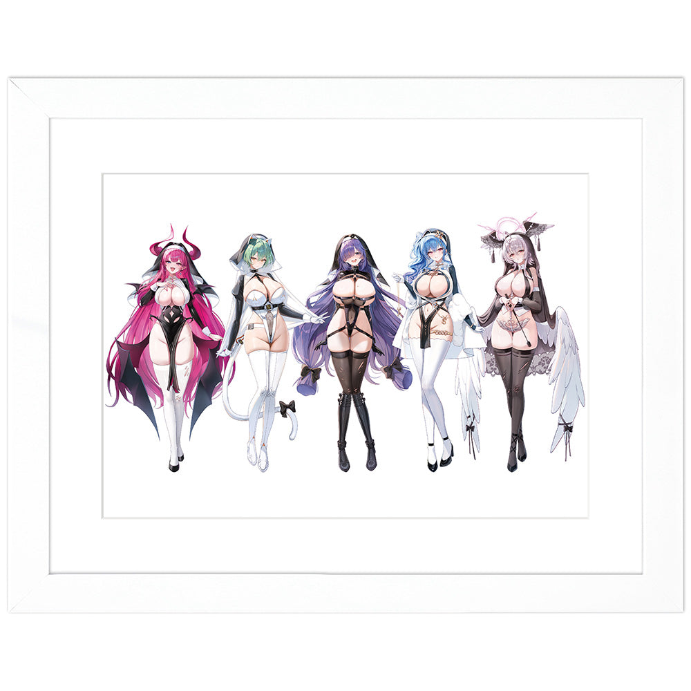 アズールレーン 描き下ろしキャラファイングラフ サキュバスシスター A4【予約商品】