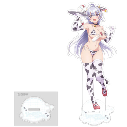 よわよわ先生 描き下ろし特大アクリルスタンド 鶸村ひより/牛柄水着【予約商品】