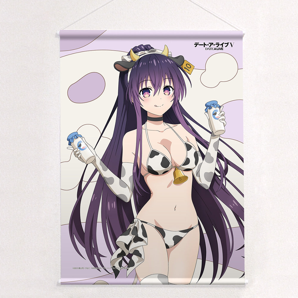 デート・ア・ライブV 描き下ろしB2タペストリー 夜刀神十香/牛柄水着 Wスエード【予約商品】