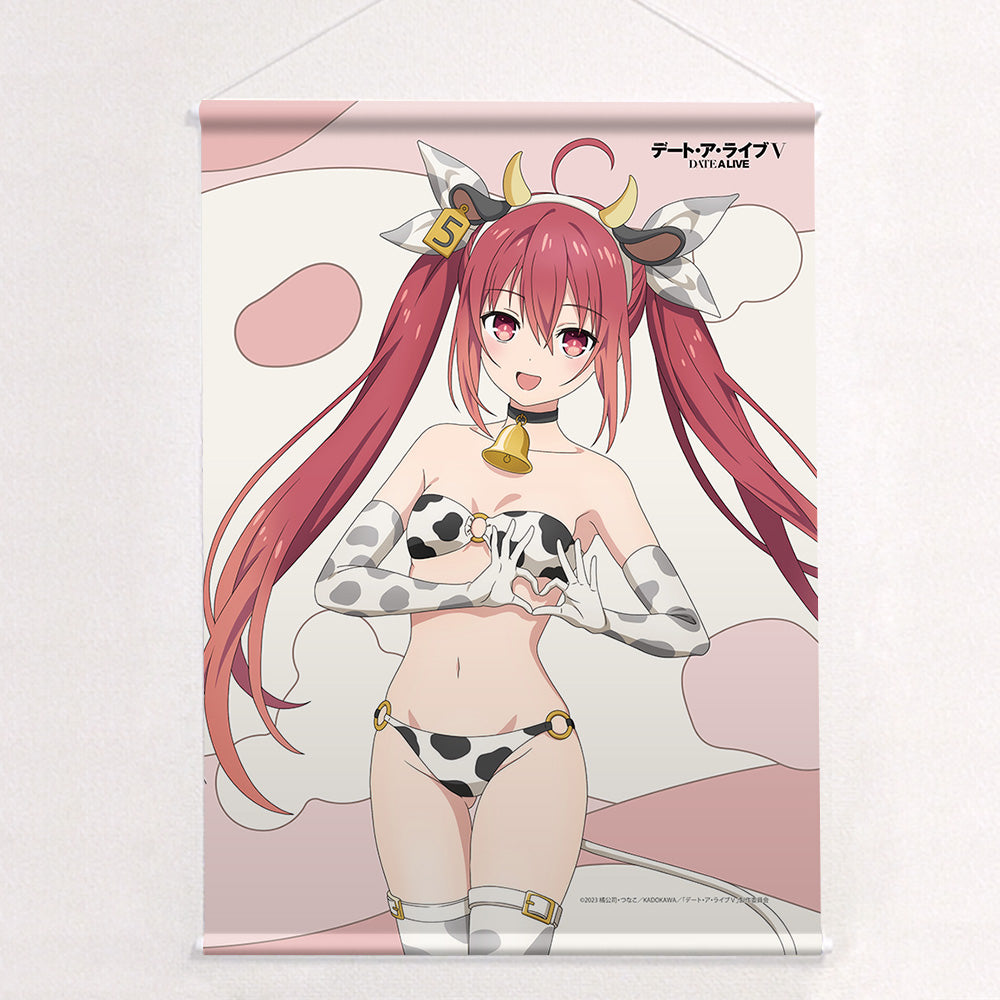 デート・ア・ライブV 描き下ろしB2タペストリー 五河琴里/牛柄水着 Wスエード【予約商品】