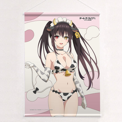 デート・ア・ライブV 描き下ろしB2タペストリー 時崎狂三/牛柄水着 Wスエード【予約商品】
