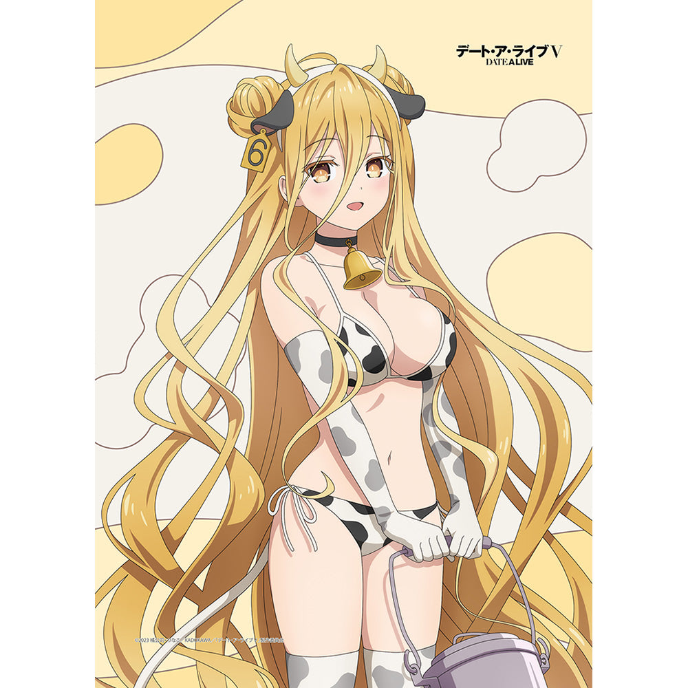 デート・ア・ライブV 描き下ろしB2タペストリー 星宮六喰/牛柄水着 Wスエード【予約商品】