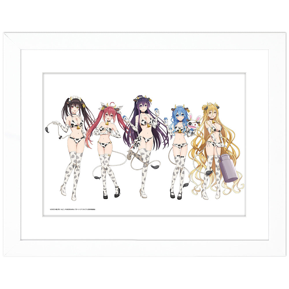 デート・ア・ライブV 描き下ろしキャラファイングラフ 牛柄水着 A4【予約商品】