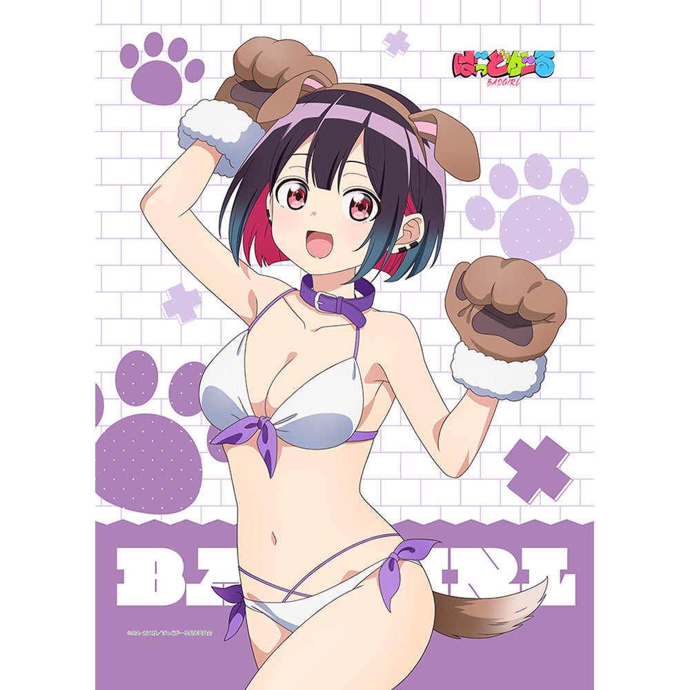 ばっどがーる 描き下ろしB2タペストリー 優谷優/アニマル水着 Wスエード【予約商品】