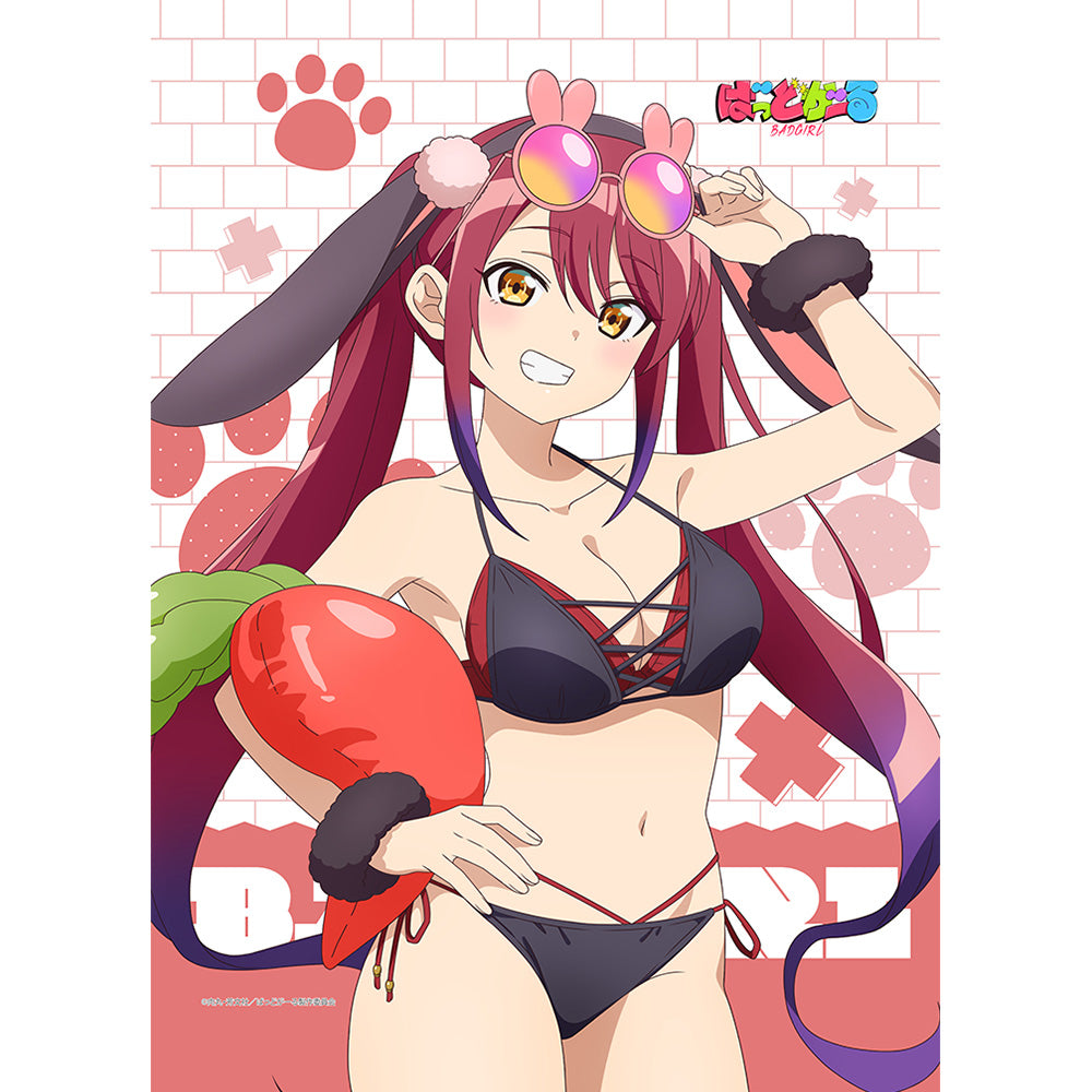 ばっどがーる 描き下ろしB2タペストリー 水鳥亜鳥/アニマル水着 Wスエード【予約商品】
