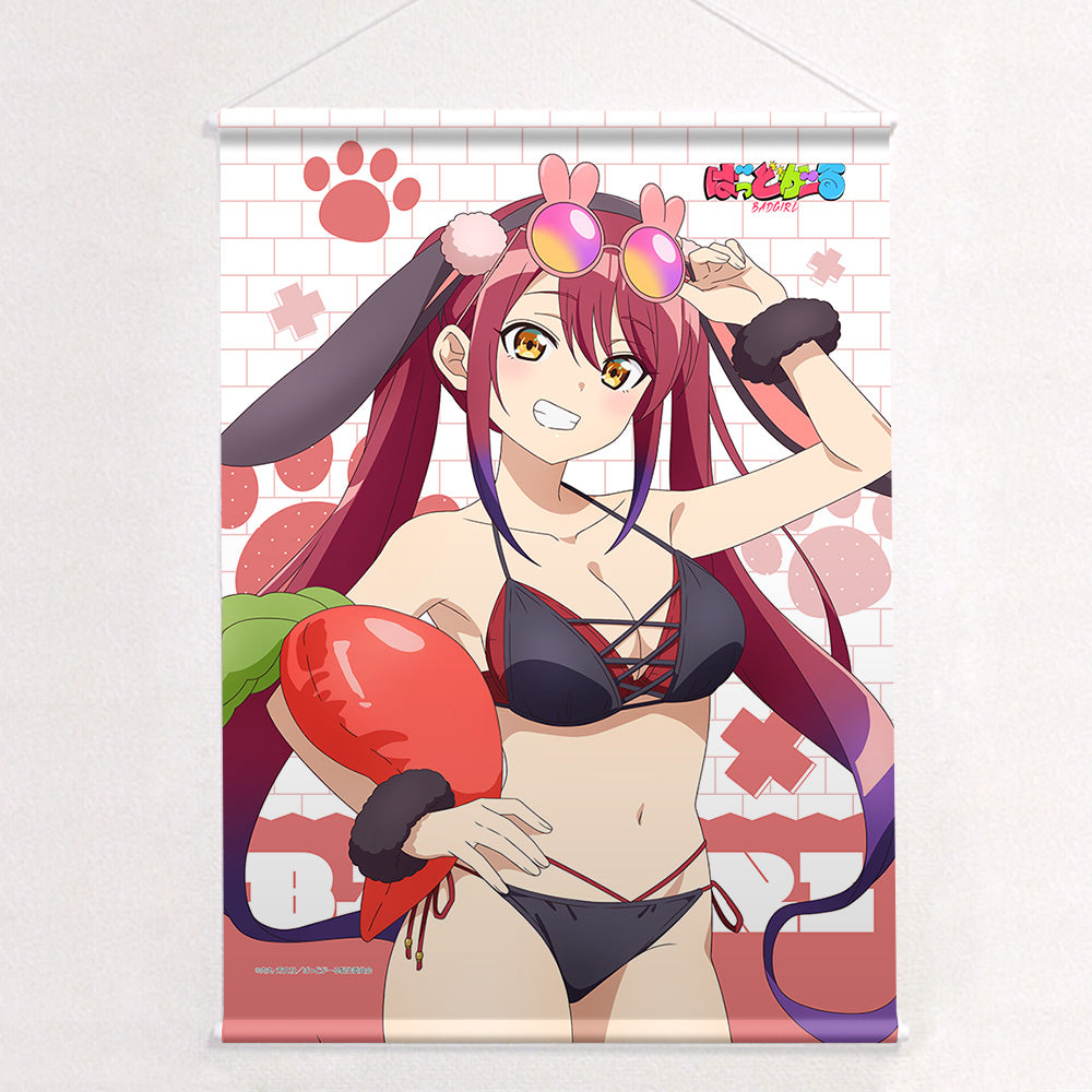 ばっどがーる 描き下ろしB2タペストリー 水鳥亜鳥/アニマル水着 Wスエード【予約商品】