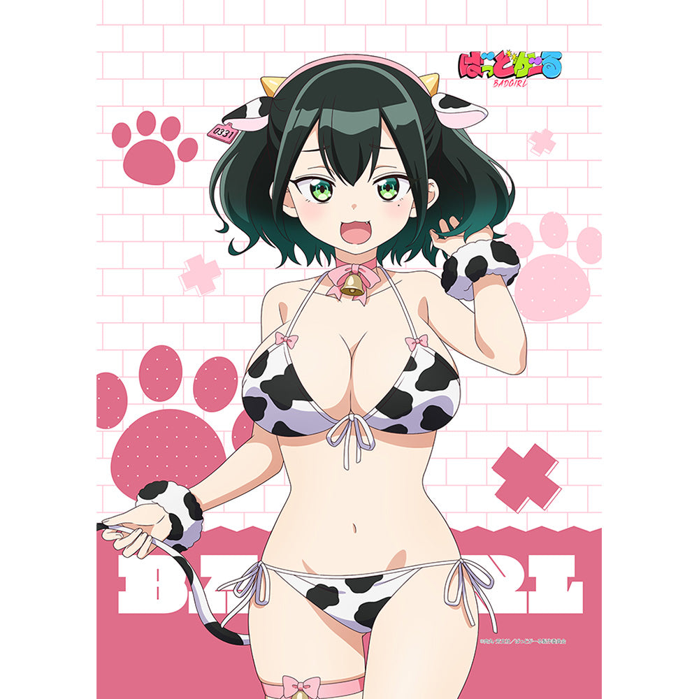 ばっどがーる 描き下ろしB2タペストリー 瑠璃葉るら/アニマル水着 Wスエード【予約商品】