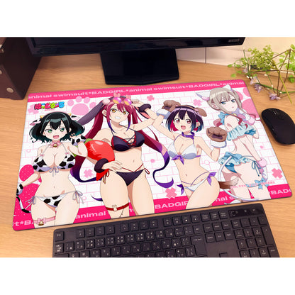 ばっどがーる 描き下ろしラバーマット アニマル水着【予約商品】