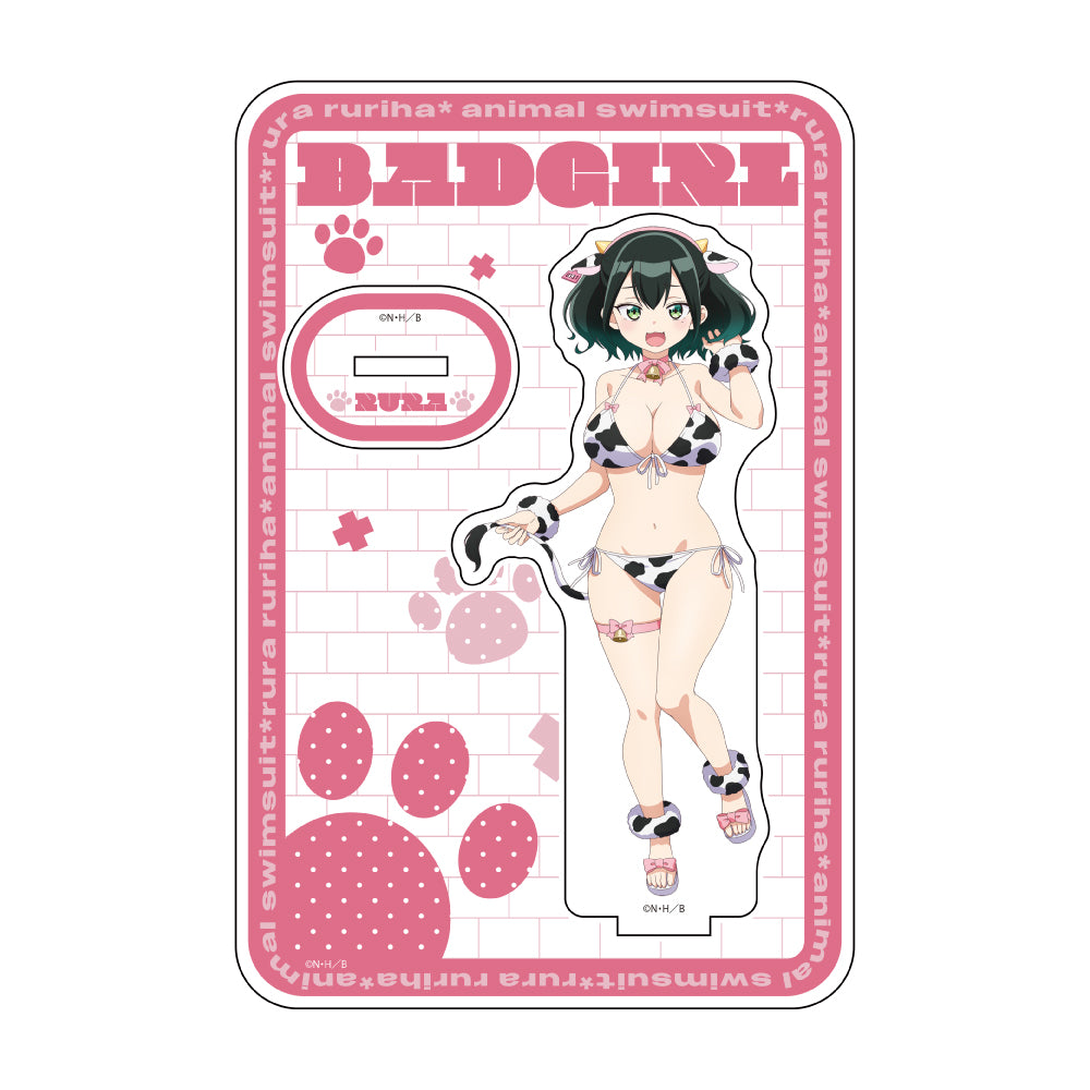 ばっどがーる 描き下ろしアクリルスタンド 瑠璃葉るら/アニマル水着【予約商品】