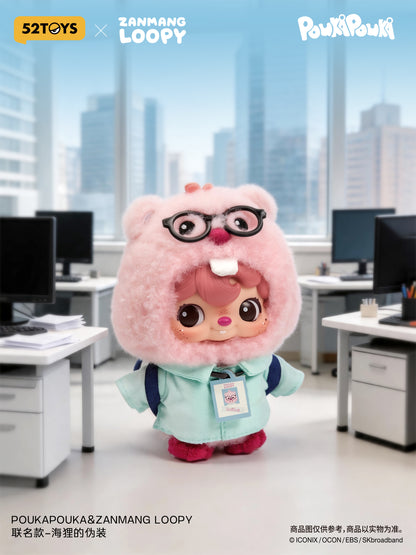 004_52TOYS POUKAPOUKA×ZANMANG LOOPY ビーバーコスチューム ぬいぐるみストラップ【予約商品】