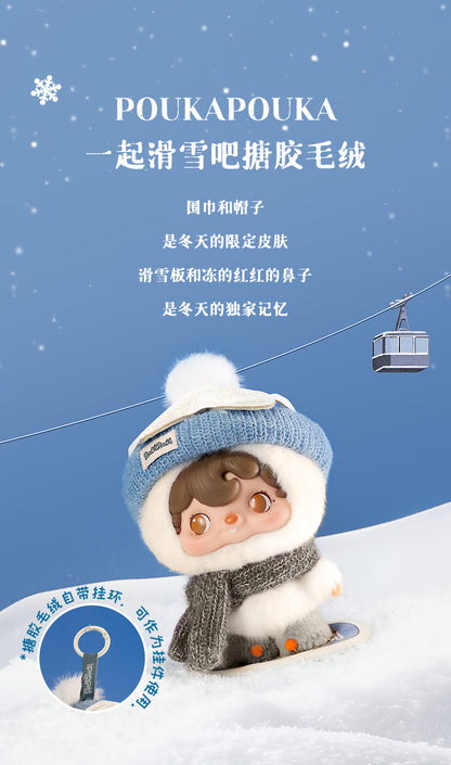 009_52TOYS POUKAPOUKA ふわふわスキーデイ ぬいぐるみストラップ【予約商品】