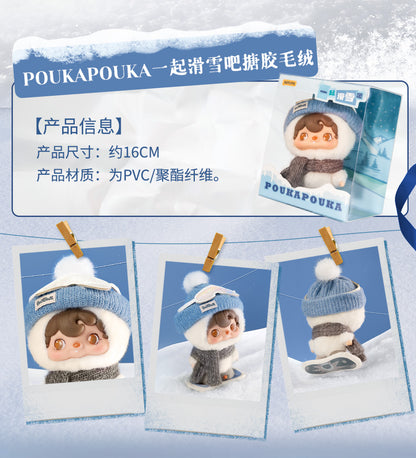 009_52TOYS POUKAPOUKA ふわふわスキーデイ ぬいぐるみストラップ【予約商品】